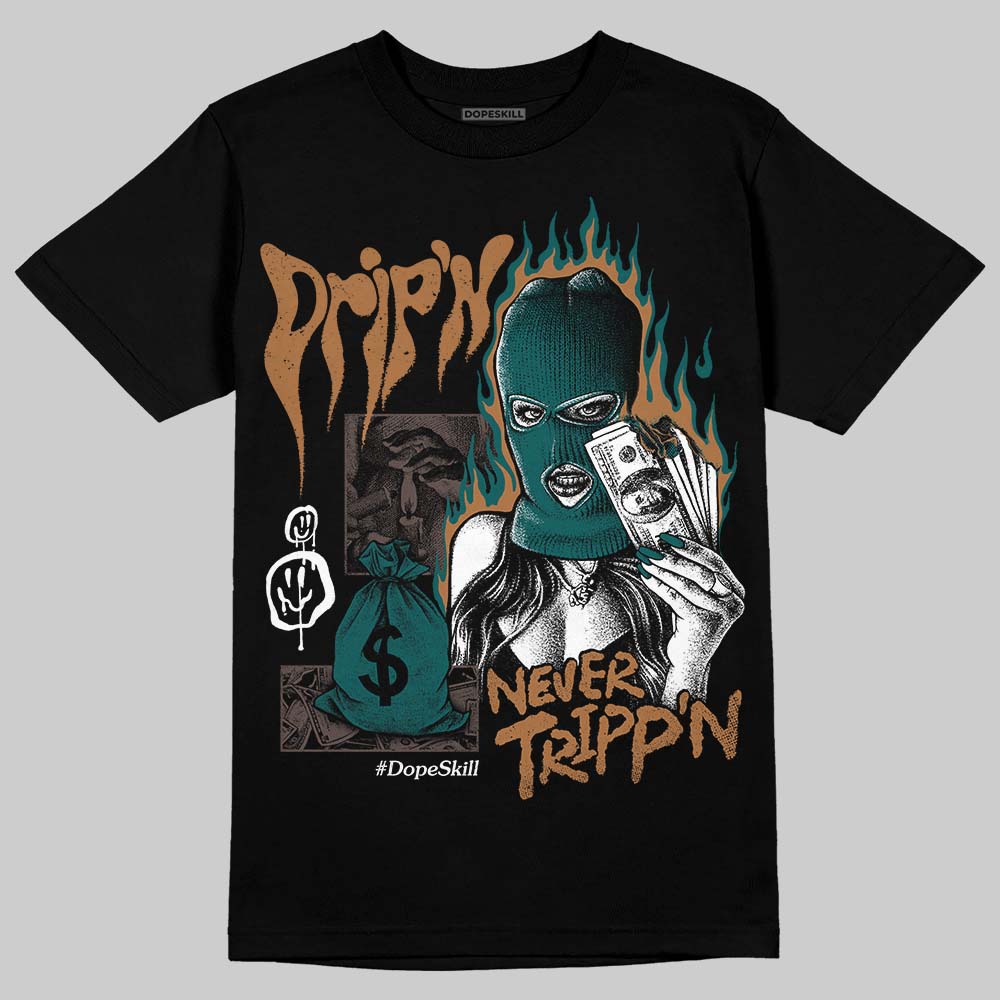 Adidas Samba OG Leopard Pack Collegiate Green DopeSkill T-Shirt Drip'n Never Tripp'n Graphic Streetwear - Black