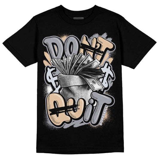 Jordan 4 Retro Frozen Moments DopeSkill T-Shirt Don't Quit Graphic Streetwear - Black