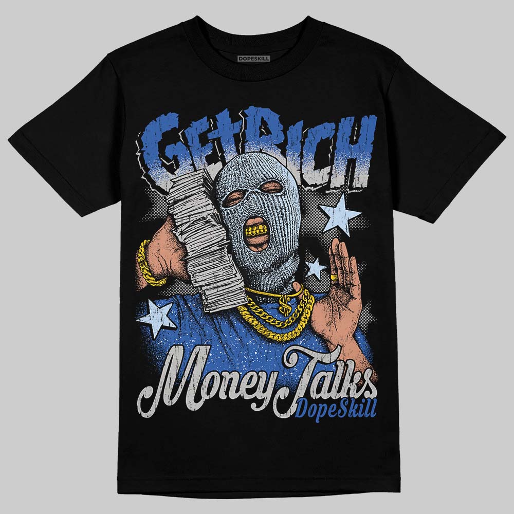 Awake NY x Jordan 5 Retro 'Black Racer Blue' DopeSkill T-Shirt Get Rich Graphic Streetwear - Black