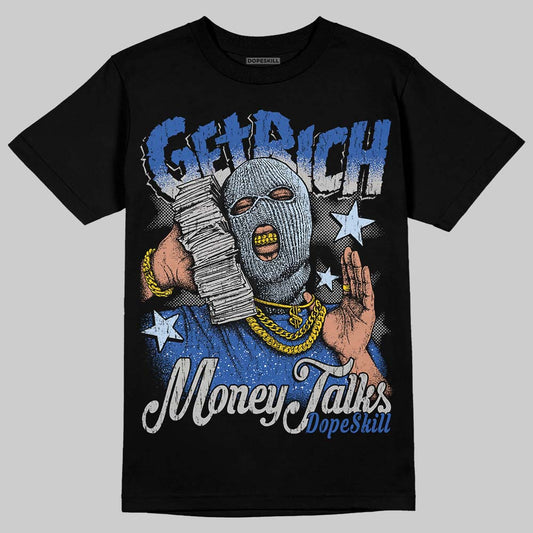 Awake NY x Jordan 5 Retro 'Black Racer Blue' DopeSkill T-Shirt Get Rich Graphic Streetwear - Black