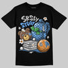 Jordan 5 Black University Blue DopeSkill T-Shirt SRSLY Study Graphic Streetwear - Black