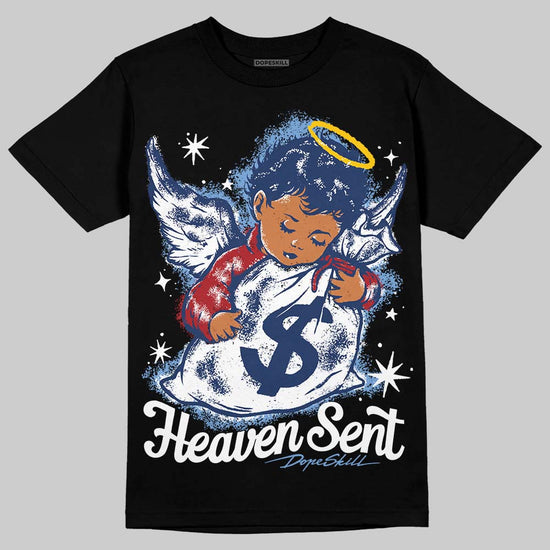 Jordan 1 High OG "Midnight Navy" DopeSkill T-Shirt Heaven Sent Graphic Streetwear - Black