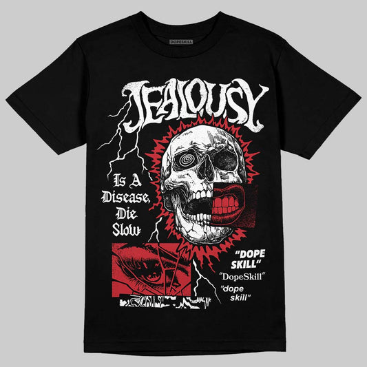 Jordan 1 Low OG "Chicago" DopeSkill T-Shirt Jealousy Graphic Streetwear - Black