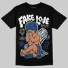 Jordan 1 Low OG “Storm Blue” DopeSkill T-Shirt False Love Graphic Streetwear - Black