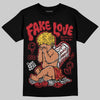 Jordan 14 Retro Ferrari (2025) DopeSkill T-Shirt False Love Graphic Streetwear - Black