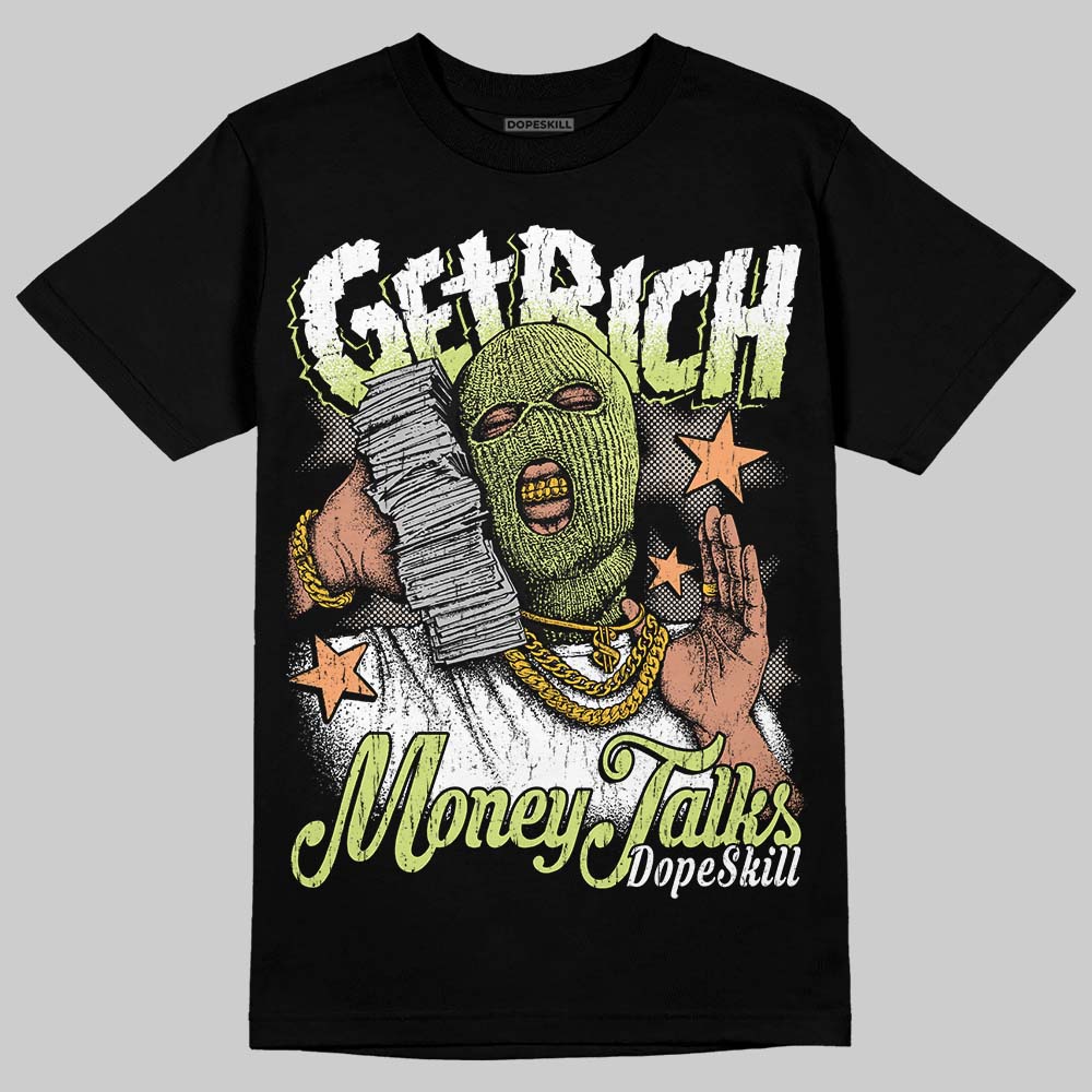 Jordan 5 “Luminous Green” DopeSkill T-Shirt Get Rich Graphic Streetwear - black