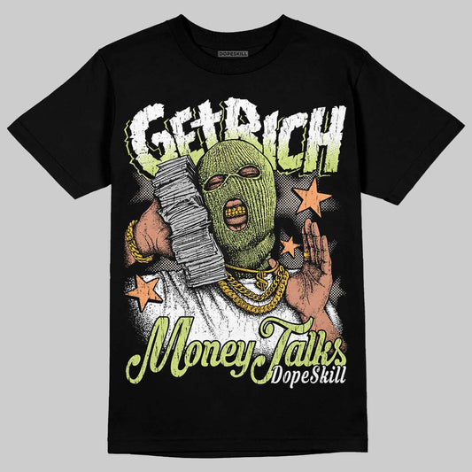 Jordan 5 “Luminous Green” DopeSkill T-Shirt Get Rich Graphic Streetwear - black