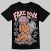 Jordan 1 Low OG “Rust Pink” DopeSkill T-Shirt False Love Graphic Streetwear - Black