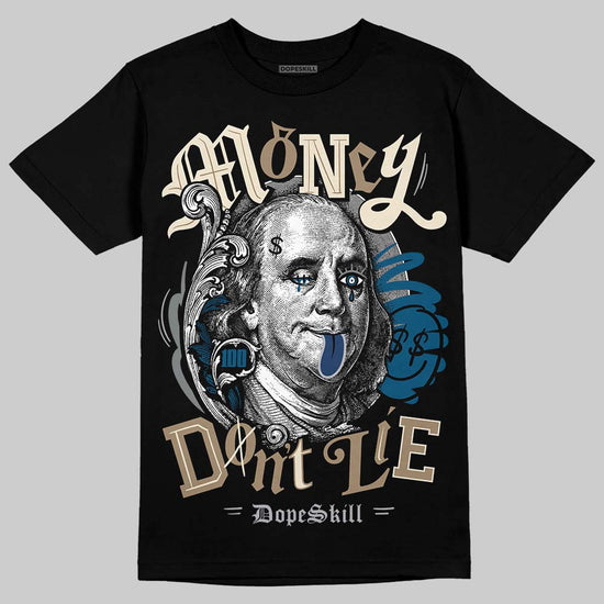 Asics Gel-Kayano 14 ‘Cream Pure Silver’ DopeSkill T-Shirt Money Don't Lie Graphic Streetwear - Black