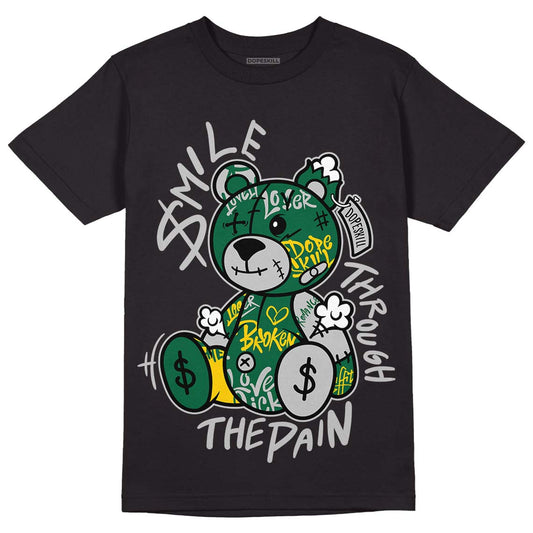 Jordan 1 Retro High OG Gorge Green DopeSkill T-shirt  Smile Through The Pain Graphic Streetwear - Black