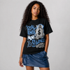 Black University Blue 5s DopeSkill T-Shirt Real Ones Move In Silence Graphic