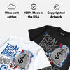 “True Blue” 3s DopeSkill T-Shirt Real Ones Move In Silence Graphic