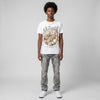 White Metallic 5s DopeSkill T-Shirt Whippin Graphic