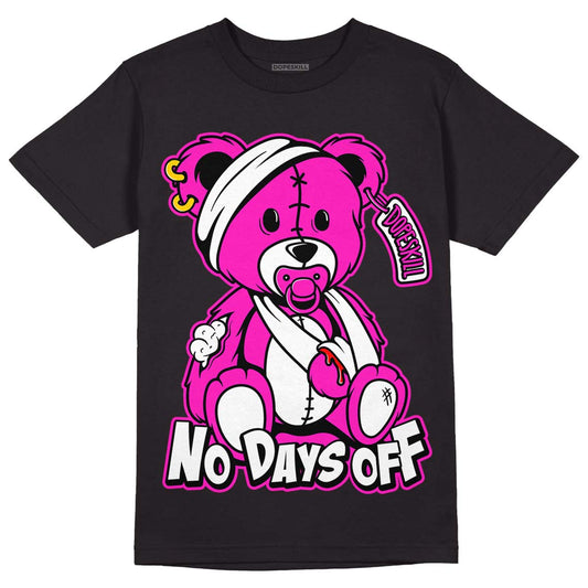 Dunk Low GS “Active Fuchsia” DopeSkill T-Shirt Hurt Bear Graphic Streetwear - Black