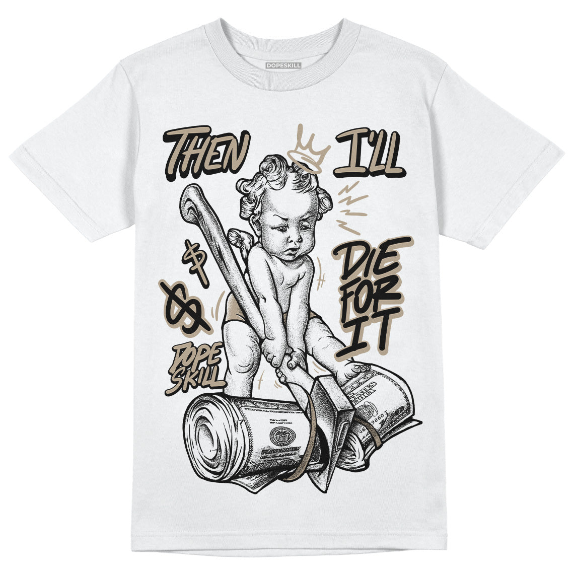 Jordan 1 High OG “Latte” DopeSkill T-Shirt Takin No L's Graphic Streetwear - White