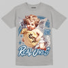Jordan 12 French Blue DopeSkill T-Shirt Real Ones Angel Graphic Streetwear - Gravel
