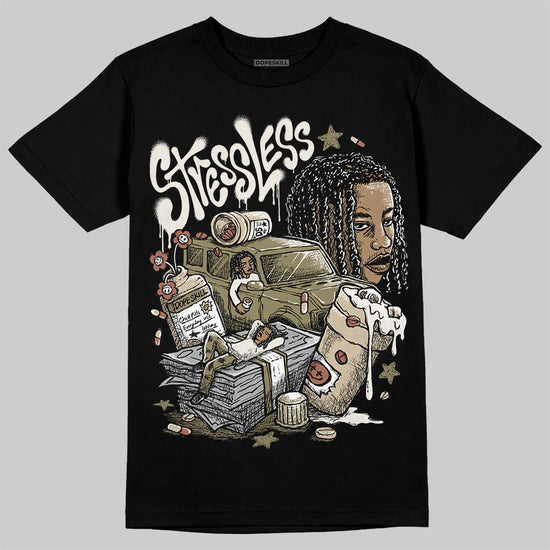 Jordan 6 Retro Neutral Olive DopeSkill T-Shirt Stressless Graphic Streetwear - Black