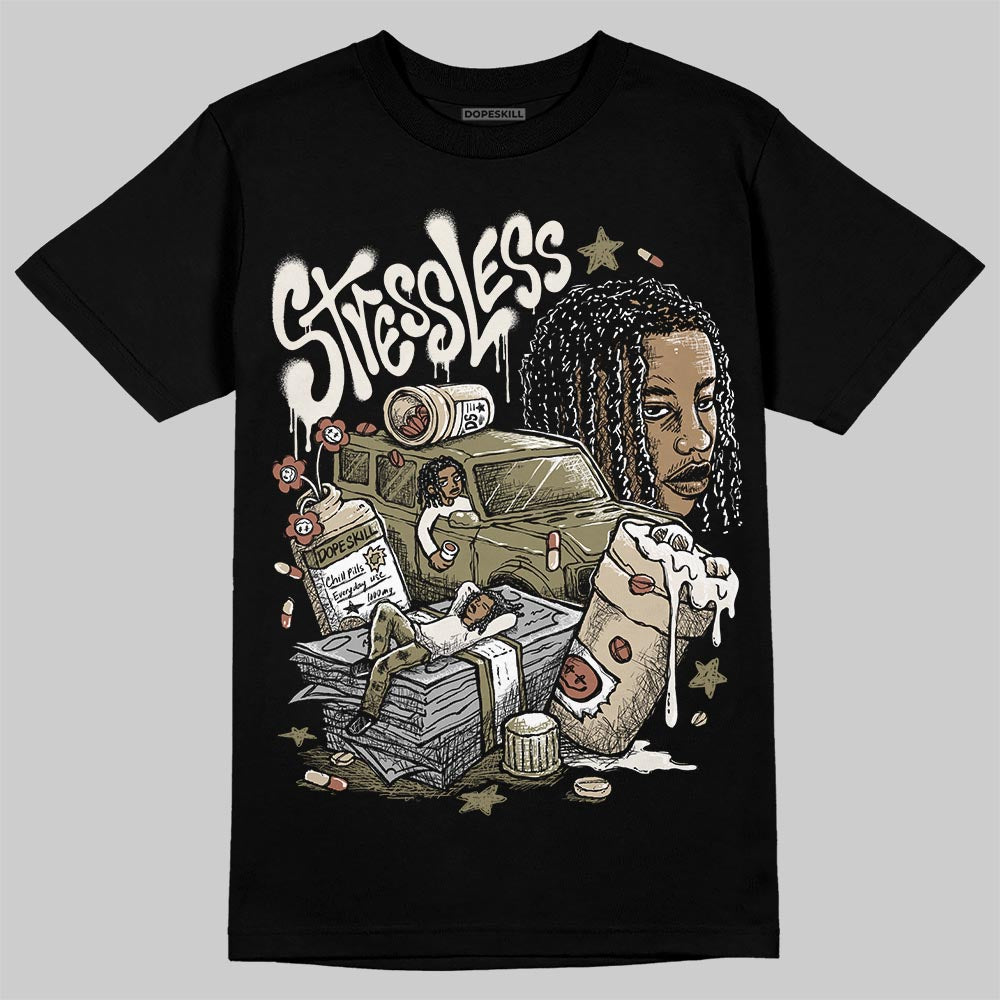 Jordan 6 Retro Neutral Olive DopeSkill T-Shirt Stressless Graphic Streetwear - Black
