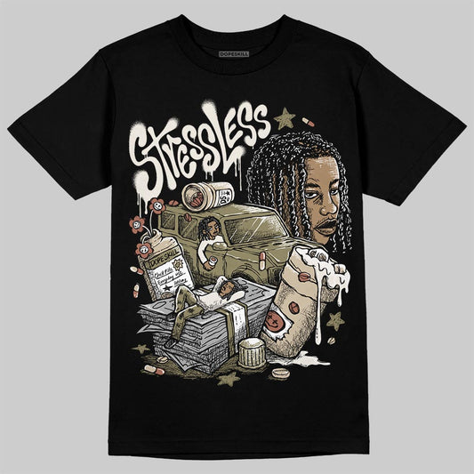 Jordan 6 Retro Neutral Olive DopeSkill T-Shirt Stressless Graphic Streetwear - Black