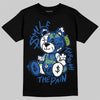 Air Griffey Max 1 Varsity Royal and Volt DopeSkill T-Shirt Smile Through The Pain Graphic Streetwear - Black