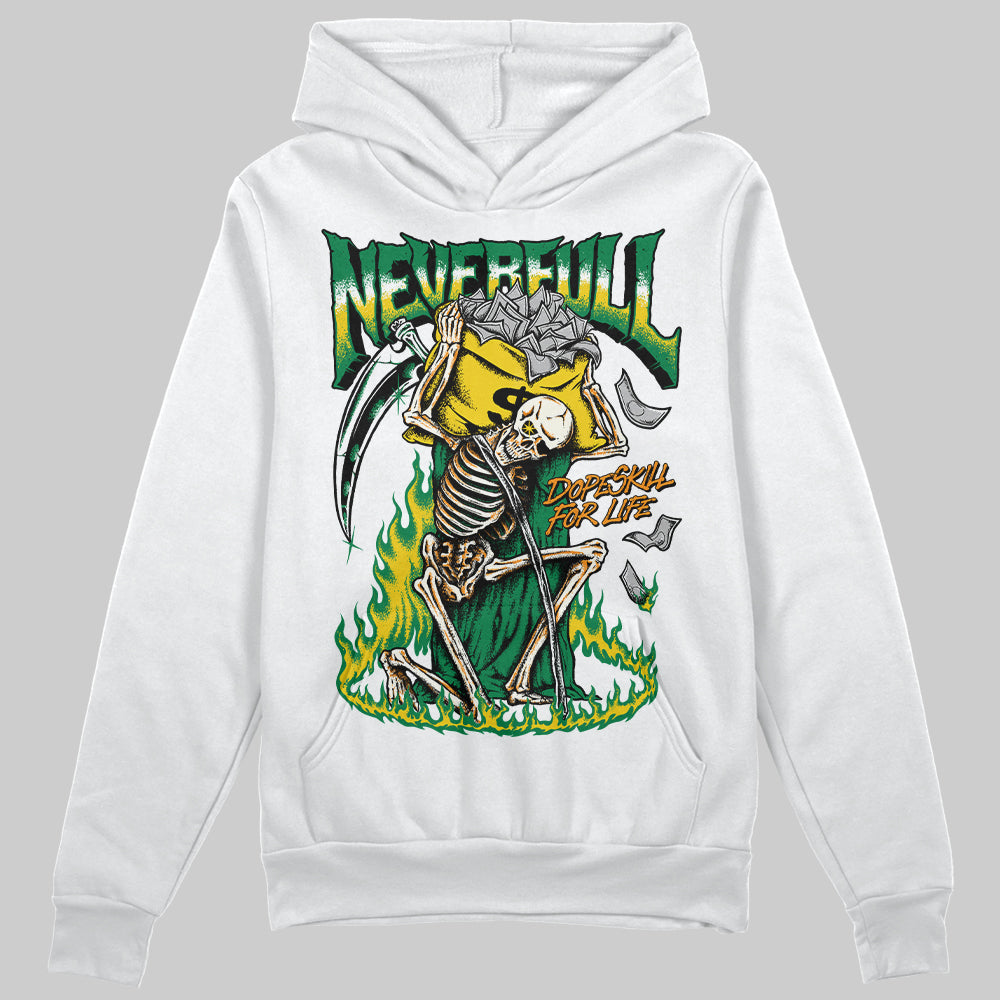 Jordan 5 “Lucky Green” DopeSkill Hoodie Sweatshirt Heartless Graphic Streetwear - White 