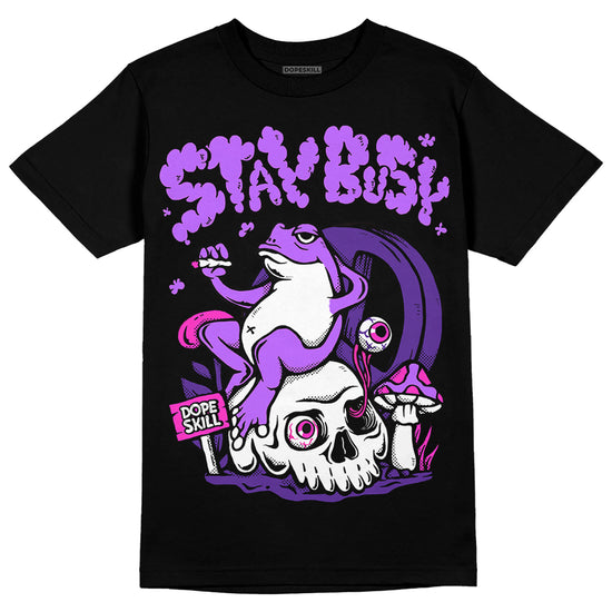 PURPLE Sneakers DopeSkill T-Shirt Stay Busy Graphic Streetwear - Black