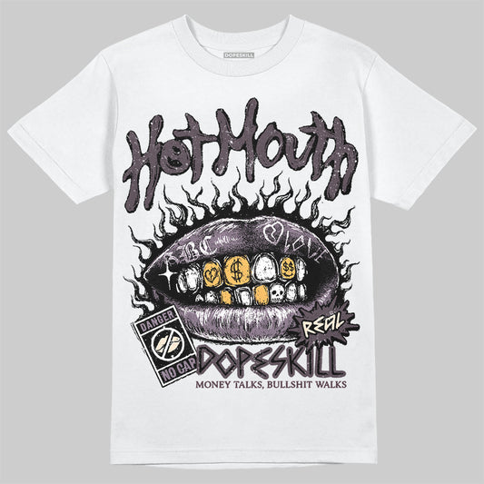 A Ma Maniére x Air Jordan 3 Black Violet Ore DopeSkill T-Shirt Hot Mouth Graphic Streetwear - White 