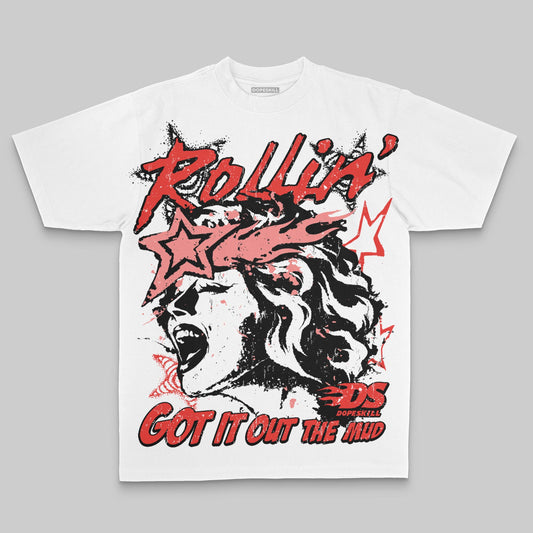 Red Oversize Print Got It Out The Mud DopeSkill Graphic Premium T-shirt Streetwear - White 