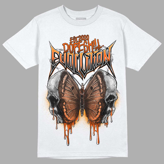 Jordan 12 Retro Brilliant Orange DopeSkill T-Shirt DopeSkill Evolution Graphic Streetwear - White