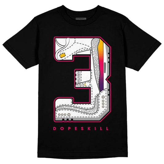 Jordan 3 Retro SP J Balvin Medellín Sunset DopeSkill T-Shirt No.3 Graphic Streetwear - Black 