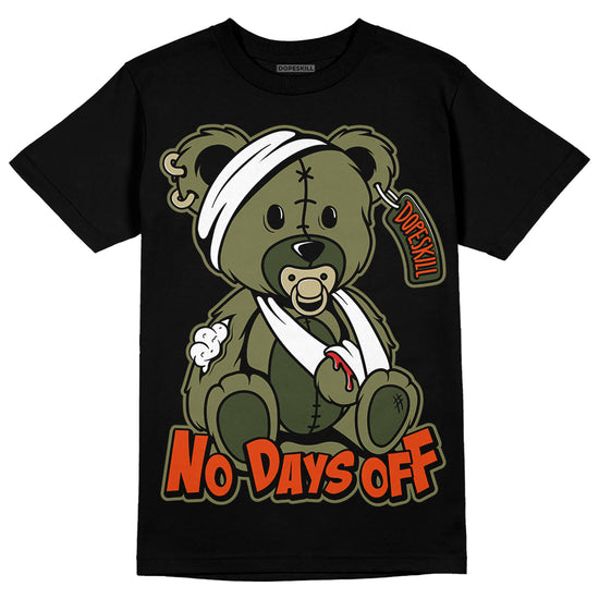 Olive Sneakers DopeSkill T-Shirt Hurt Bear Graphic Streetwear - Black