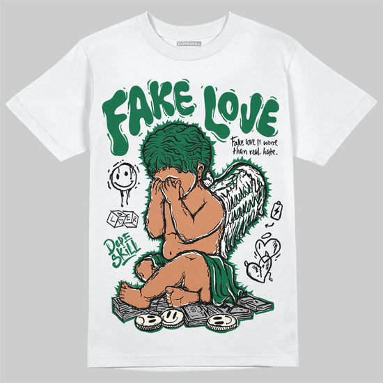 Jordan 13 GS “Pine Green” DopeSkill T-Shirt False Love Graphic Streetwear - White