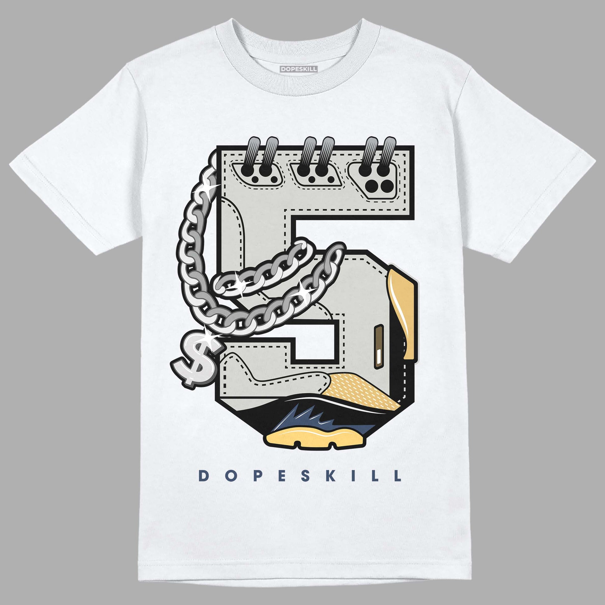 A Ma Maniere x Jordan 5 Dawn “Photon Dust” DopeSkill T-Shirt No.5 Graphic Streetwear - White