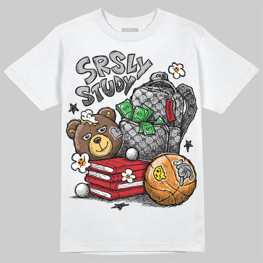 Jordan 4 OG “White Cement” DopeSkill T-Shirt SRSLY Study Graphic Streetwear - White