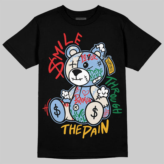 Jordan 1 Retro High OG “Clips” DopeSkill T-Shirt Smile Through The Pain Graphic Streetwear - black