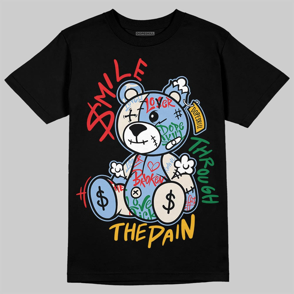 Jordan 1 Retro High OG “Clips” DopeSkill T-Shirt Smile Through The Pain Graphic Streetwear - black
