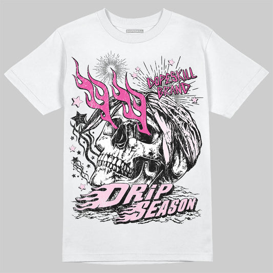 Dunk Low GS 'Triple Pink' DopeSkill T-Shirt Drip Season Graphic Streetwear - White