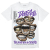 PURPLE Sneakers DopeSkill T-Shirt The Mouth With No Droughts Graphic Streetwear - White