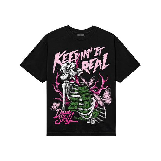Pink Sneakers DopeSkill T-Shirt Keepin' It Real Graphic Streetwear - Black