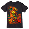 Dunk Low Team Dark Green Orange DopeSkill T-Shirt Broken Heart Graphic Streetwear - Black