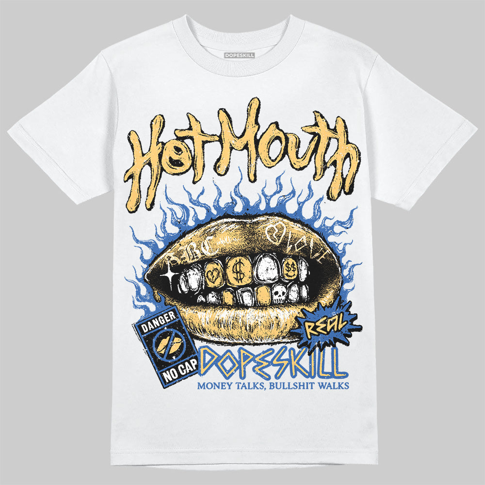 Travis Scott x Air Jordan 1 Low OG “Canary” DopeSkill T-Shirt Hot Mouth Graphic Streetwear - White