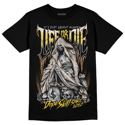 Jordan 4 "Sail" DopeSkill T-Shirt Life or Die Graphic Streetwear - Black