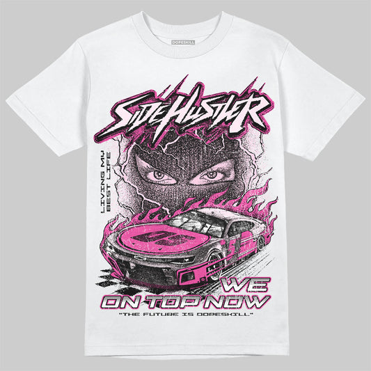 Dunk Low GS 'Triple Pink' DopeSkill T-Shirt New Side Hustler Graphic Streetwear - White