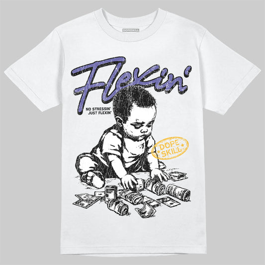 Jordan 4 Retro Lakers DopeSkill T-Shirt Flexin' Graphic Streetwear - White