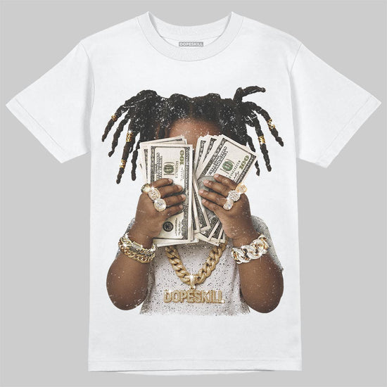 Jordan 5 Retro OG Black Metallic Reimagined DopeSkill T-Shirt Rich Youth Graphic Streetwear - White 