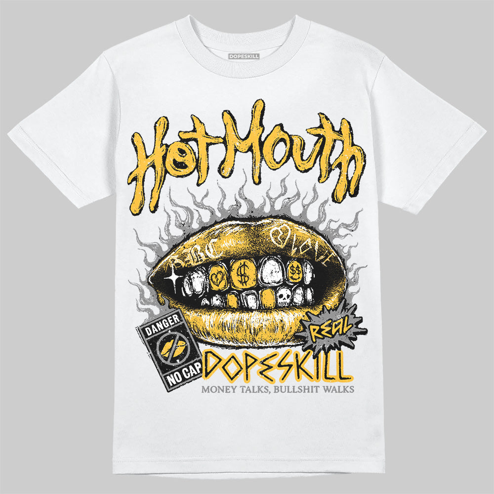 New Balance 9060 Varsity Gold (GS) DopeSkill T-Shirt Hot Mouth Graphic Streetwear - WHite