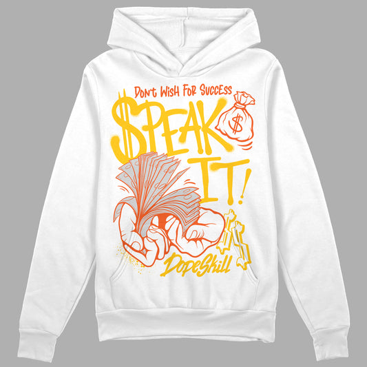 Yellow Sneakers DopeSkill Hoodie Sweatshirt Speak It Graphic Streetwear - White