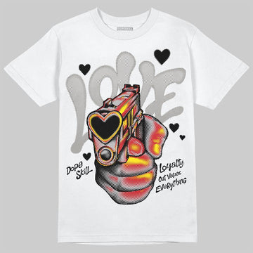 Jordan 4 OG “White Cement” DopeSkill T-Shirt Love Shot Graphic Streetwear - White