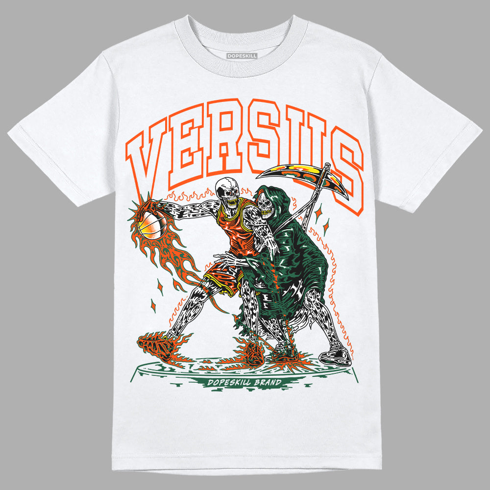 Dunk Low Team Dark Green Orange DopeSkill T-Shirt VERSUS Graphic Streetwear - White