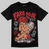 Jordan 1 Retro High OG Black Toe Reimagined DopeSkill T-Shirt False Love Graphic Streetwear - Black